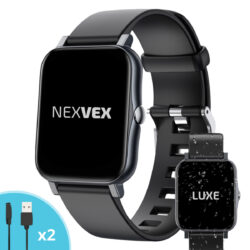 Nexvex® Luxe Smartwatch voor Dames en Heren | 1.7 Inch | Zwart