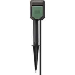 Brennenstuhl 1154540600 ®connect Slimme Buitenstopcontact 2-voudig / Slimme Stekkerdoos Voor Buiten Ip44 Met Grondspies En Montageplaat