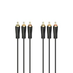 Hama Audio-/videokabel 3 Cinch-stekkers - 3 Cinch-stekkers Verguld 3,0 M