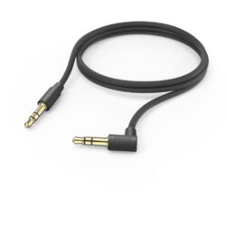 Hama Aux-kabel 3,5-mm Jack – 3,5-mm Jack 90° Haakse Stekker 1,0 M Zwart
