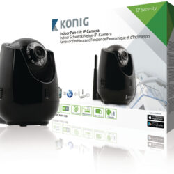 König SAS-IPCAM110B Indoor Pan-tilt Ip-camera voor Bewaking Op Afstand Zwart
