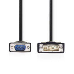 Nedis CCGP32100BK20 Dvi-kabel Dvi-a 12+5-pins Male - Vga Male 2,0 M Zwart