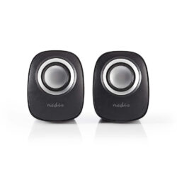 Nedis CSPR10020BK Pc-luidspreker 2 12 W 3,5 Mm Jack Zwart / Zilver