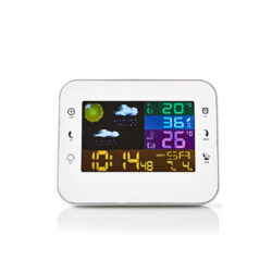 Nedis WEST402WT Weerstation Draadloze Sensor Alarmklok Weersvoorspelling