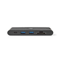 Nedis TCARFD200BK Dockingstation Usb-c™ 2x Usb-c™ / 2x Usb 3.0 / Vga / Hdmi™ / Kaartlezer / Gigabit-ethernet Voeding: 100 W Zwart