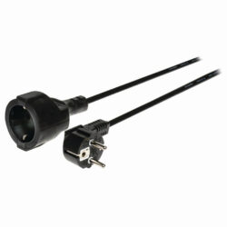 Nedis CEGP10230BK20 Voedingskabel Schuko Male Haaks - Schuko Female 2,0 M Zwart