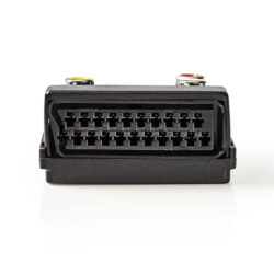 Nedis CVGP31903BK Schakelbare Scart-adapter Scart Male - Scart Female + S-video Female + 3x Rca Female Zwart