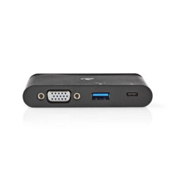 Nedis TCARF220BK Computer Hub Usb-c™ Usb-c™ / Usb 3.0 / Vga Voeding: 100 W Zwart