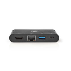 Nedis TCARF260BK Computer Hub Usb-c™ Usb-c™ / Usb 3.0 / Hdmi™ / Gigabit-ethernet Voeding: 100 W Zwart