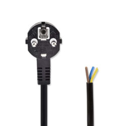 Nedis PCPE18BK Stroomkabel Schuko Plug - Open Kabeleinde 1,80 M Zwart