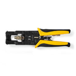 Nedis CSGG49540YE Compressiegereedschap Bnc, Rca En F-connectoren Rg58, Rg59, Rg6 Softgrip Gehard Staal