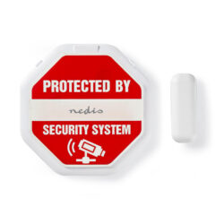 Nedis ALRMD20WT Slim Deur-/raamalarm Met Magnetische Sensor Batterijen Meegeleverd Geen Gereedschap Nodig