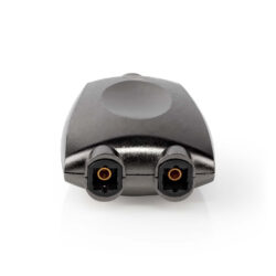 Nedis CATB25940GY Toslink-adapter Toslink Female 2x Toslink Female Splitter Aluminium Gun Metal Grijs 1 Stuks Doos
