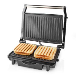 Nedis KAGR121FSR Contact Grill 1500 W 25.4 X 17.8 Cm Automatische Temperatuurregeling Aluminium / Kunststof