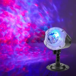 Nedis CLPR3 Decoratieve Verlichting Led- En Laserprojector Kleurrijke Led En Groene Laser Binnen & Buiten Afstandsbediening