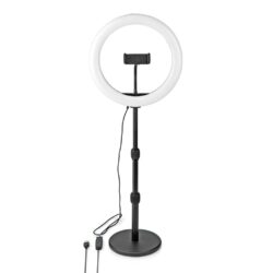 Nedis RLSTND200BK Ringlicht 10 Inch 120 Led's 2700 - 6700 K Grondplaat Zwart