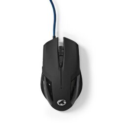 Nedis GMWD110BK Gaming Muis Bedraad Dpi: 1200 / 2400 / 4800 / 7200 Dpi Instelbare Dpi Aantal Knoppen: 6 Programmeerbare Knoppen Rechtshandig 1.50 M Zonder Verlichting