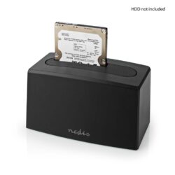 Nedis HDDUSB3210BK Docking Station Voor Harde Schijf Usb 3.2 Gen1 Usb Type-a 1 Schijf 2.5 / 3.5 " Usb 3.2 Gen1 Docking Desktop