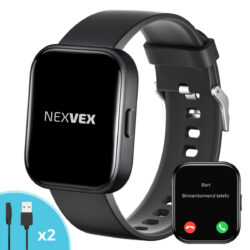 Nexvex® Elite Smartwatch voor Dames en Heren | 2.0 Inch | Zwart