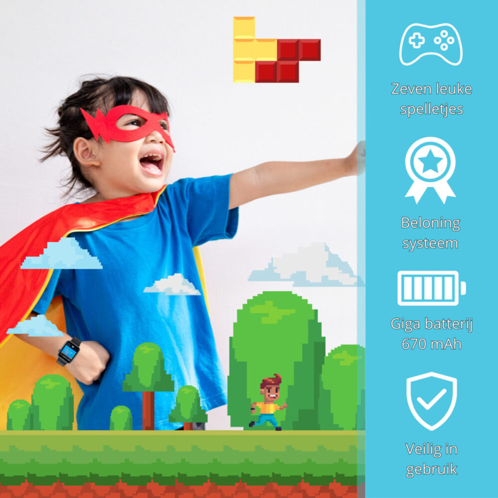 Nexvex Pixigo Kinder Smartwatch Zwart